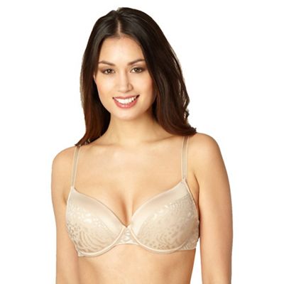 Debenhams Natural jacquard mega gel push-up bra